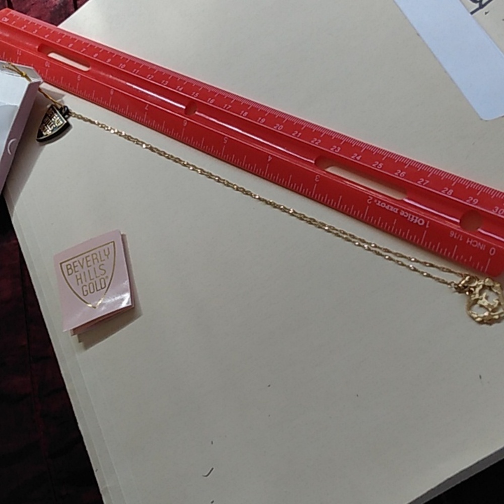 14k yellow gold Beverly hills gold necklace J - Picture 3 of 3